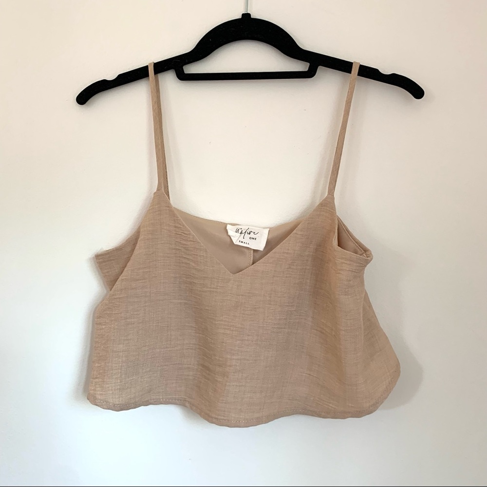 Crop top with built-in bandeau